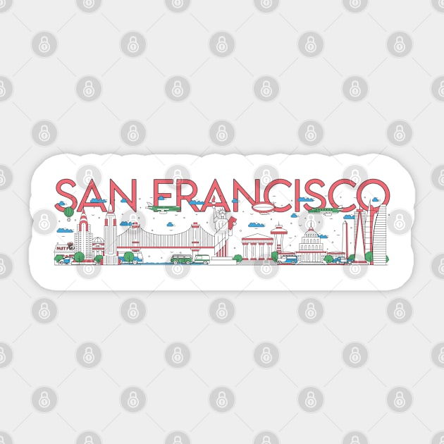 San Francisco travel Sticker by SerenityByAlex